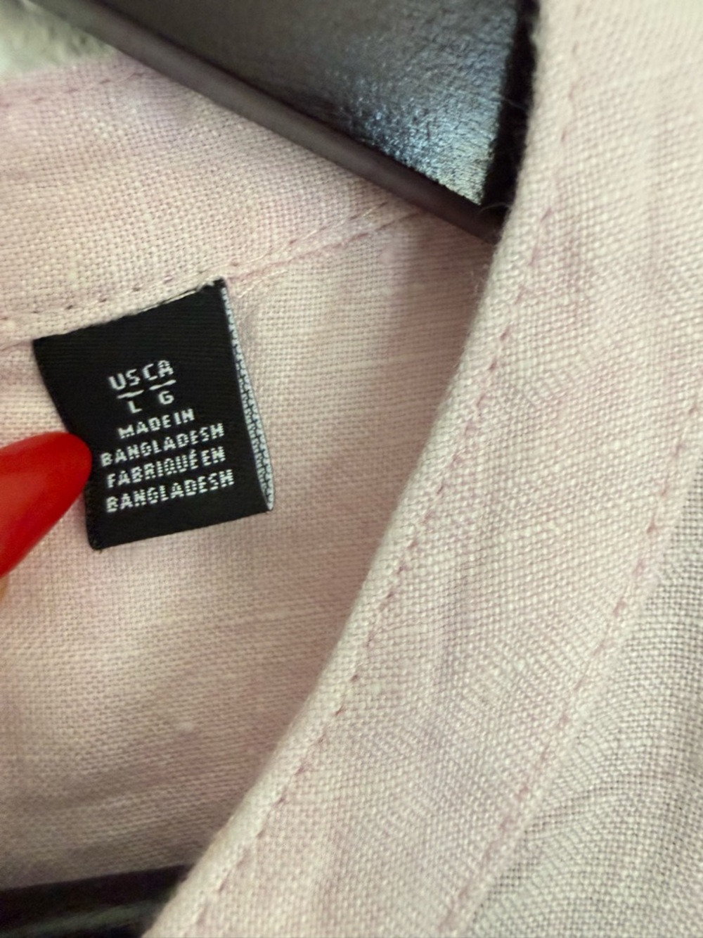 Saks Fifth Avenue Pink Linen Shift Dress | Resort Chic Summer | Size L - Picture 4 of 11